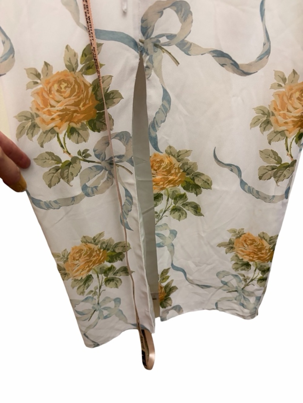 House of CB Isis Yellow Rose Corset Maxi Dress NWT Size M Floral Lace Trim - Picture 15 of 16